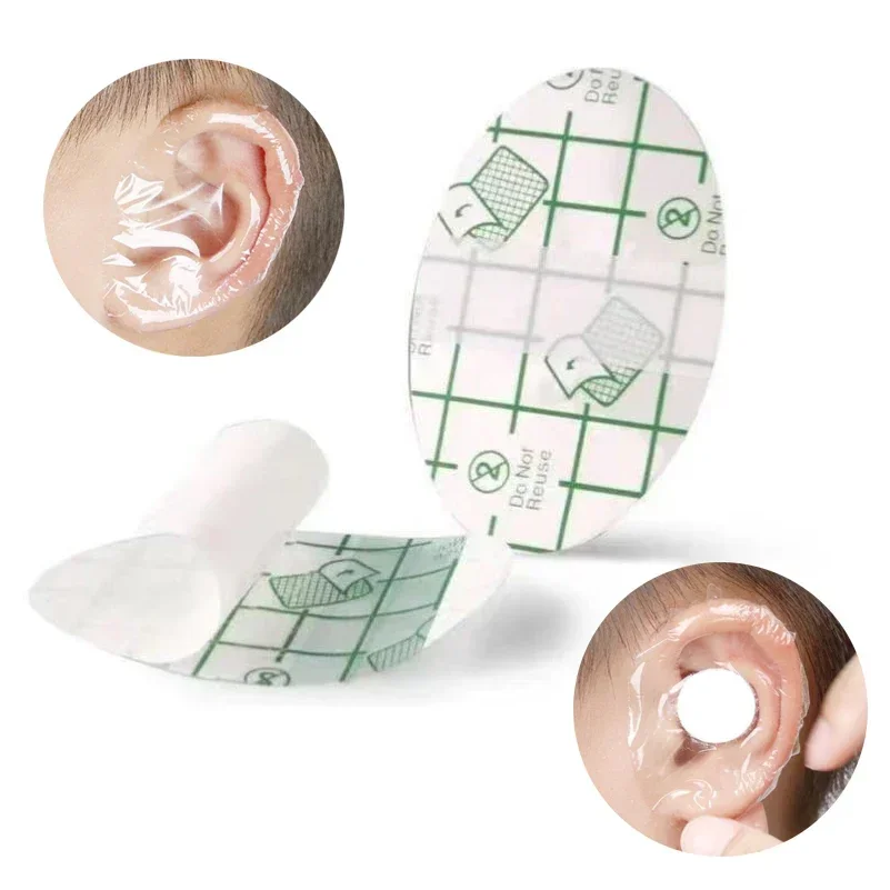 20pcs Plastic Waterproof Ear Protector For Baby Kids Adults Swimming Cover Caps Disposable Ear Stickers Swimming Cover Ear Paste