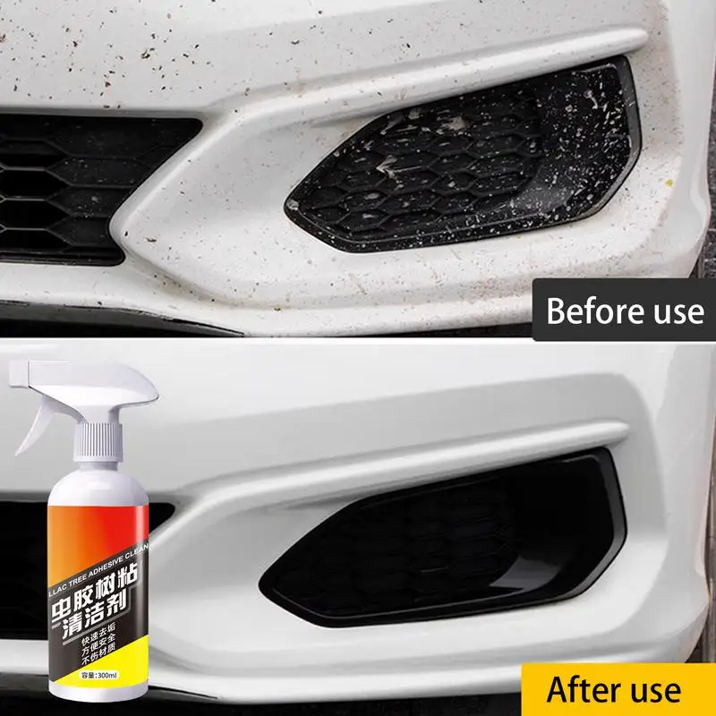 Removedor de sabão para carros, limpador de pintura externa, agente de revestimento, 300ml, spray de detalhamento de carro, removedor de manchas, árvore, removedor de sabão, cuidados com o carro