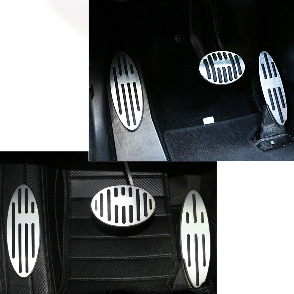 Stainless Steel Car Foot Pedals for Mini Cooper F55 56 57 Hatch 2014~2022 Gas Accelerator Brake Non-slip No Drilling Pedal Pads