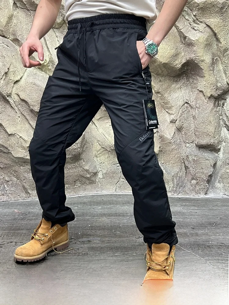 

Высококачественные уличные мужские термоветрозащитные повседневные брюки Busin Casual Sle, прямые брюки из полиэфирного волокна