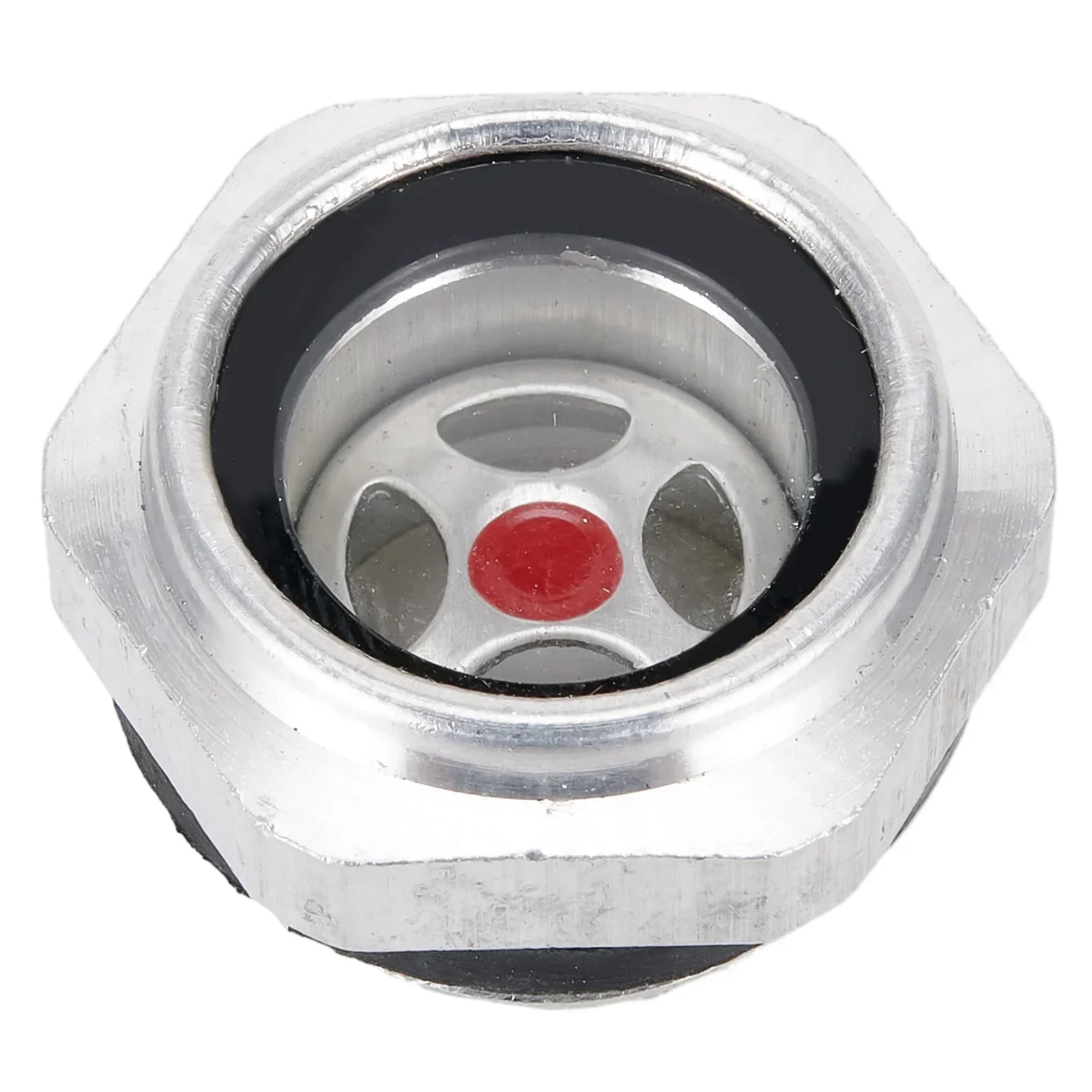 Clear Tempered Glass Oil Level Sight Gauge, Aluminum Construction, Easy Installation With O Ring, Accurate Oil Level Reading