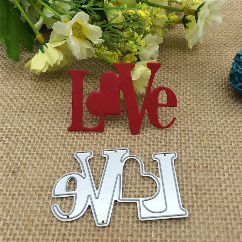

Craft Dies Cut Love Metal stencil mold Cutting Dies decoration scrapbook die cuts Album Paper Craft Embossing DIY Card Crafts