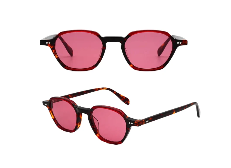 ChicOptix Retro Klassische Mode Frauen Sonnenbrille Männer Marke Designer Hohe Qualität Acetat Sonnenbrille UV400 Metall Scharnier Nylon Objektiv – Detail 11
