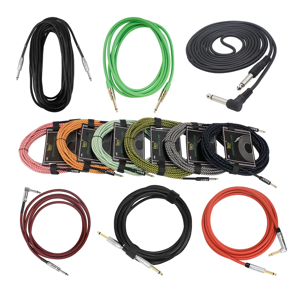 IRIN Guitar Cable Wire Cord Jack Line Amp Connection Cable 10/6/3M Audio Cable Noise Reduction Line Guitar Parts & Accessories