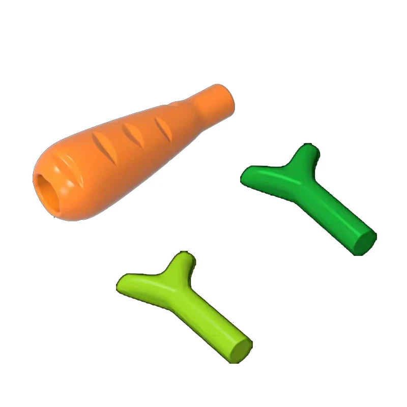 

50 шт., Wortel Met Groene Bladeren Bouwsteen Moc Onderdelen Baksteen Speelgoed Voor Konijn Tuinen Grasland, совместимый с 33172 33183