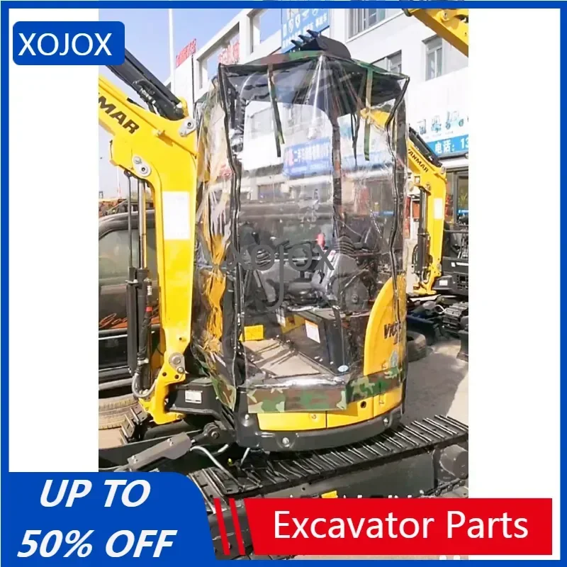 

XOJOX For Kubota Yanmar XCMG Sany Mini Excavator Rain Shelter Ceiling Rain Cover Curtain Front Windshield Glass Keep Warm