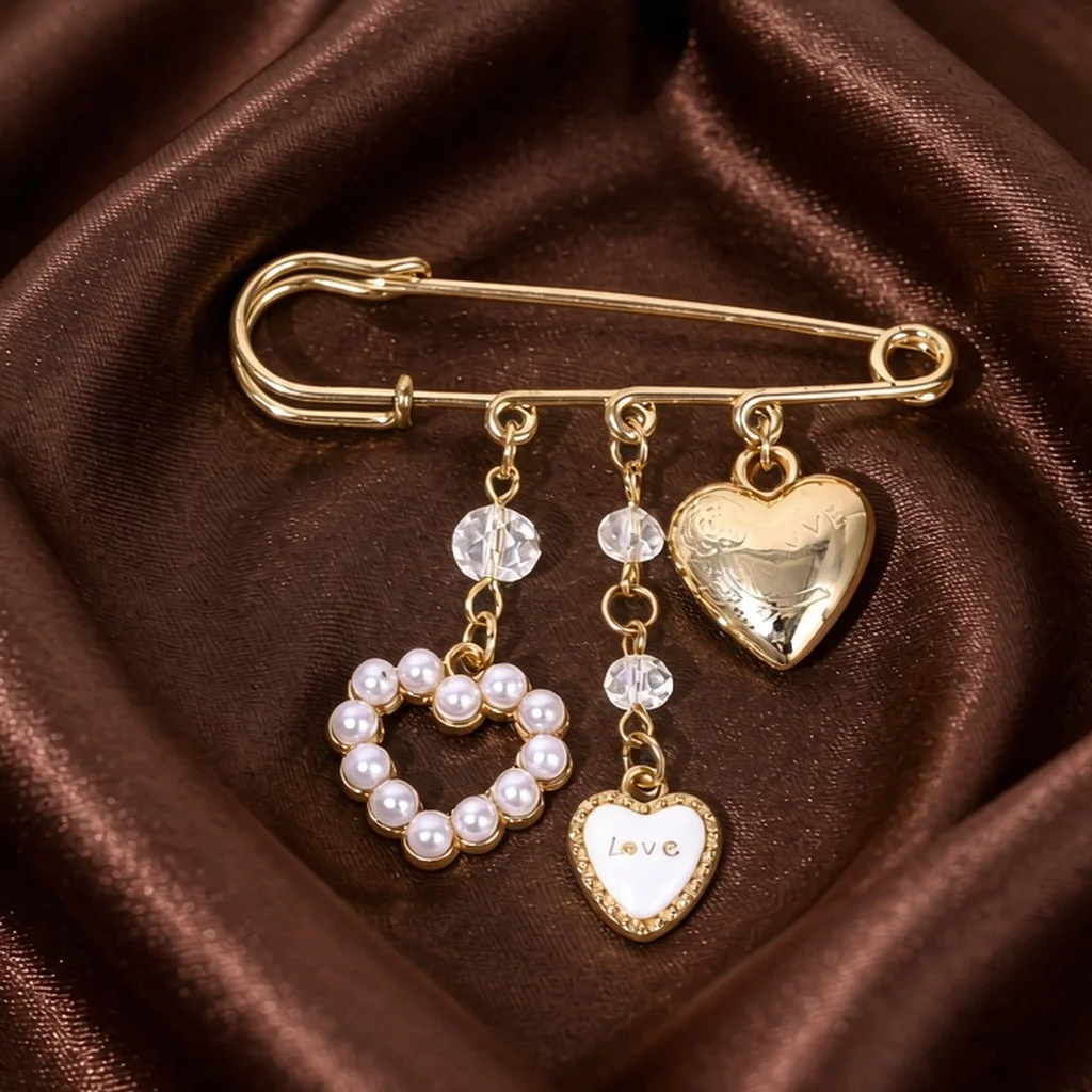 2026 Decorative Pins, Clothing Buttons, Couple Scarf Clips, French-Style DIY Business Banquet Brooches, Women's Suit Pins, Accessories, Simple Style, Suit Lapel Pins, Versatile, Elegant, Metal Clasps, Anti-Exposure Brooches, Corsages, Tie Accessories, Date Brooches, Anti-Exposure Tool