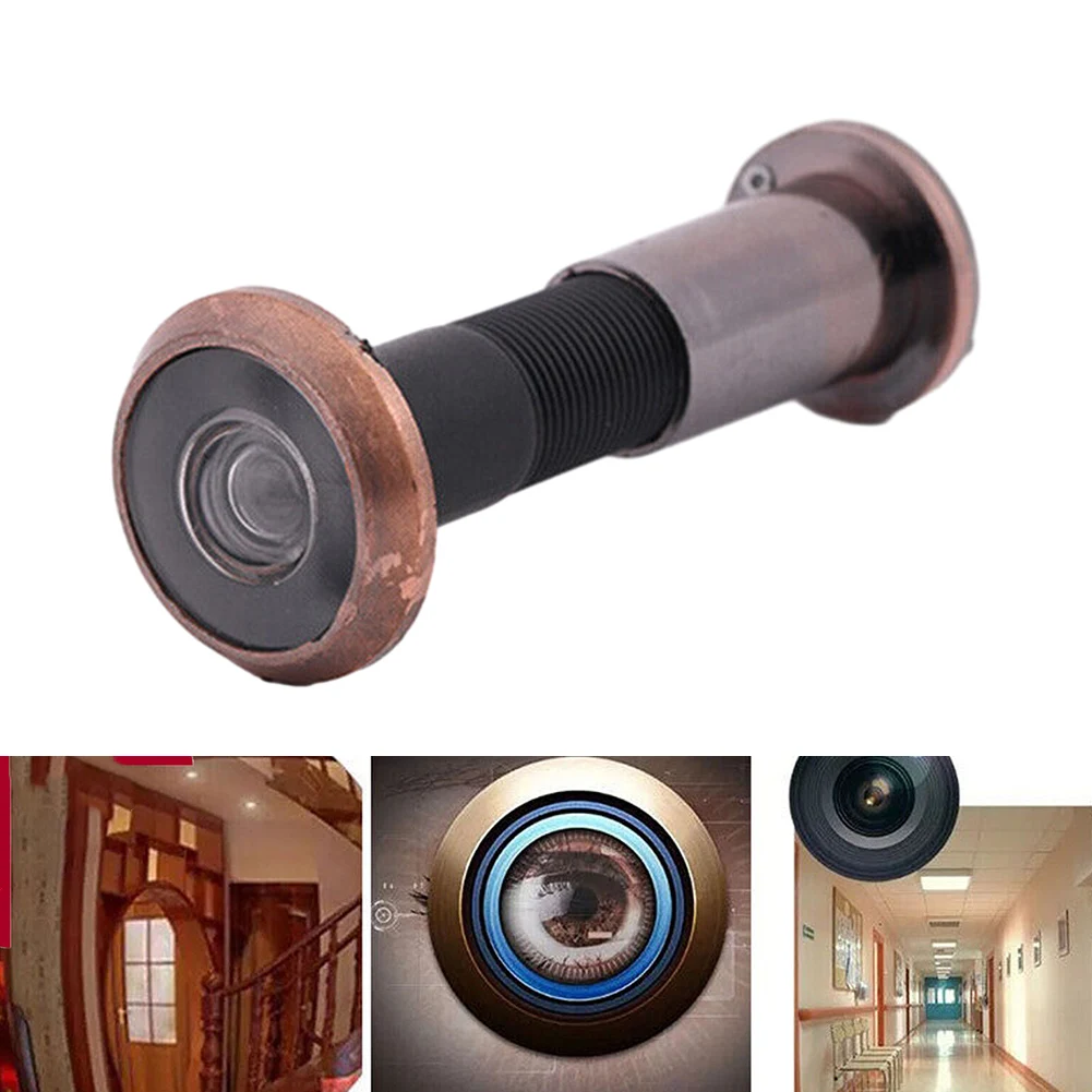 220 Degree Wide Viewing Angle Door Viewer Privacy Cover Security Door Eye Viewer Peephole With Adjustable Threaded Tube