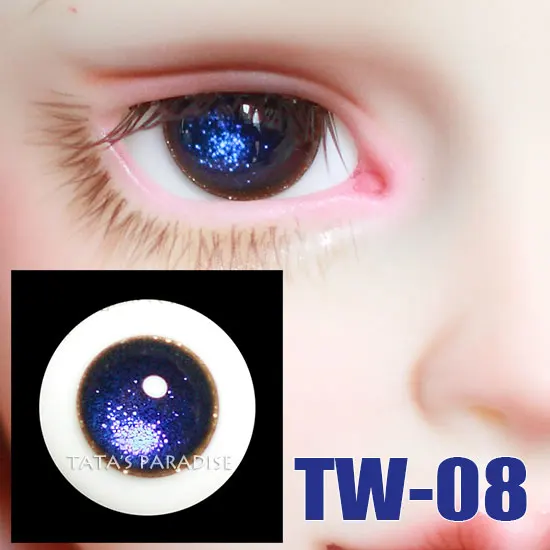 

BJD eyes 14 16mm Eyeball Sparkling Pupilless Series Glass Eye Dropper Box for 1/3 1/4 1/6 BJD SD DD MSD MDD YOSD Uncle Doll TW08