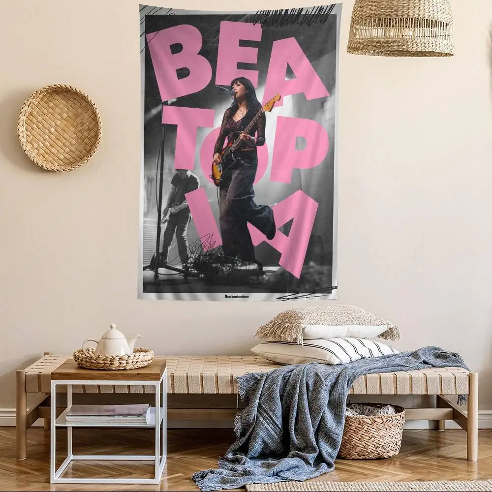 Singer B-Beabadoobee Anime Tapestry Hippie Flower Wall Carpets Dorm Decor Cheap Hippie Wall Hanging