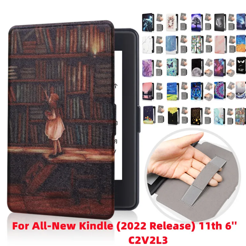 Cute All-new Magnetic Smart Case for 6'' Kindle 11th Generation 2024 2022 Release 6 Inch Edition C2V2L3 RS23CV Wake Sleep Cover