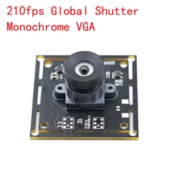 Global Shutter Webcam 210fps, Monochrome VGA USB Camera Module ,Fixed Focus For High Speed Moving Capture 640x360 Android Linux