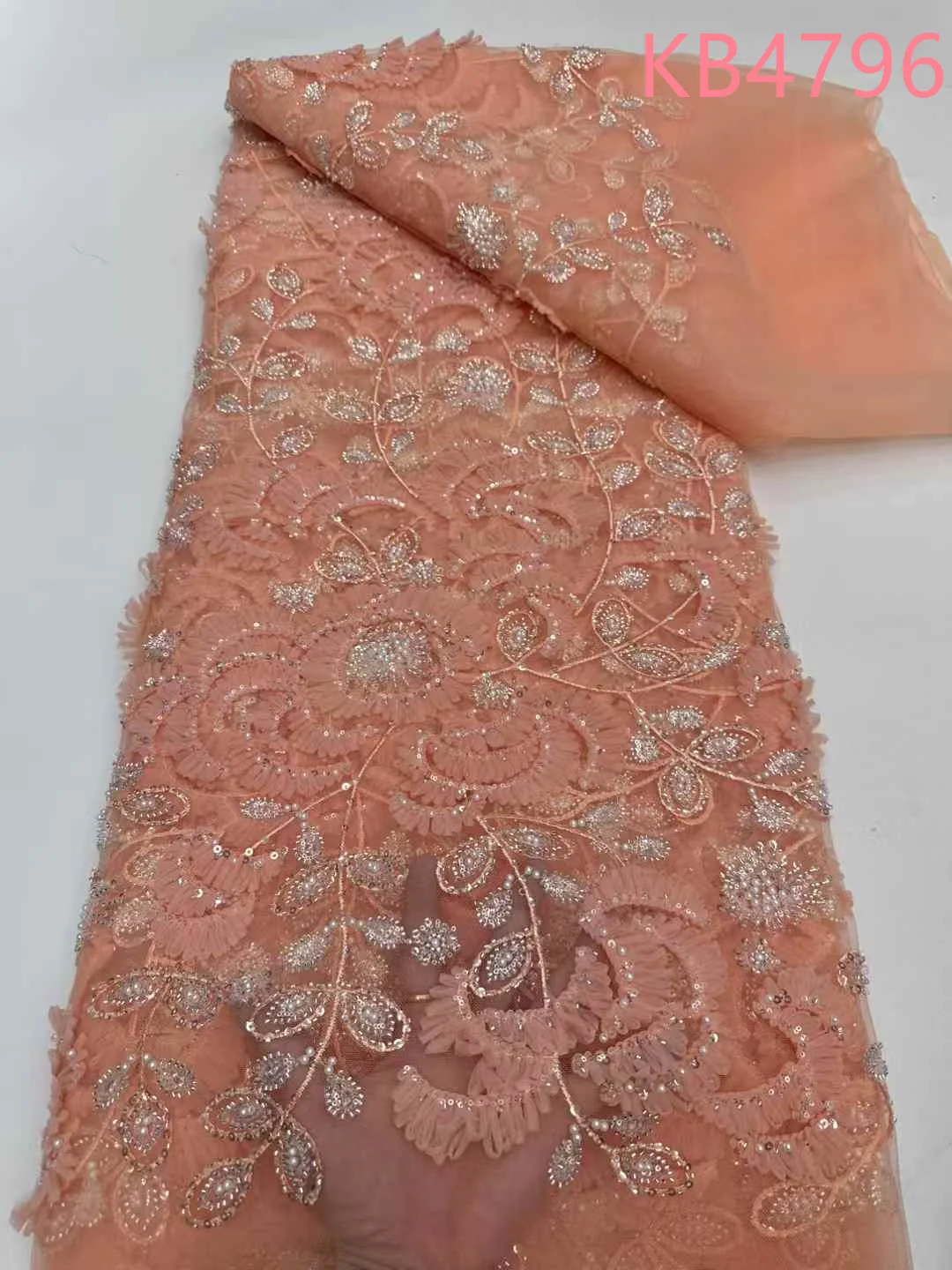 

Purple Lilac Lace Fabric Beads Lace African Lace Fabrics 2025 High Quality Oliver Green Sequins Lace Fabrics For Sewing KB4796