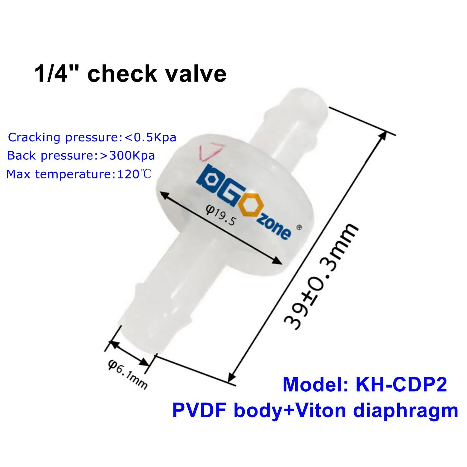 1/4" Plastic Check … - image
