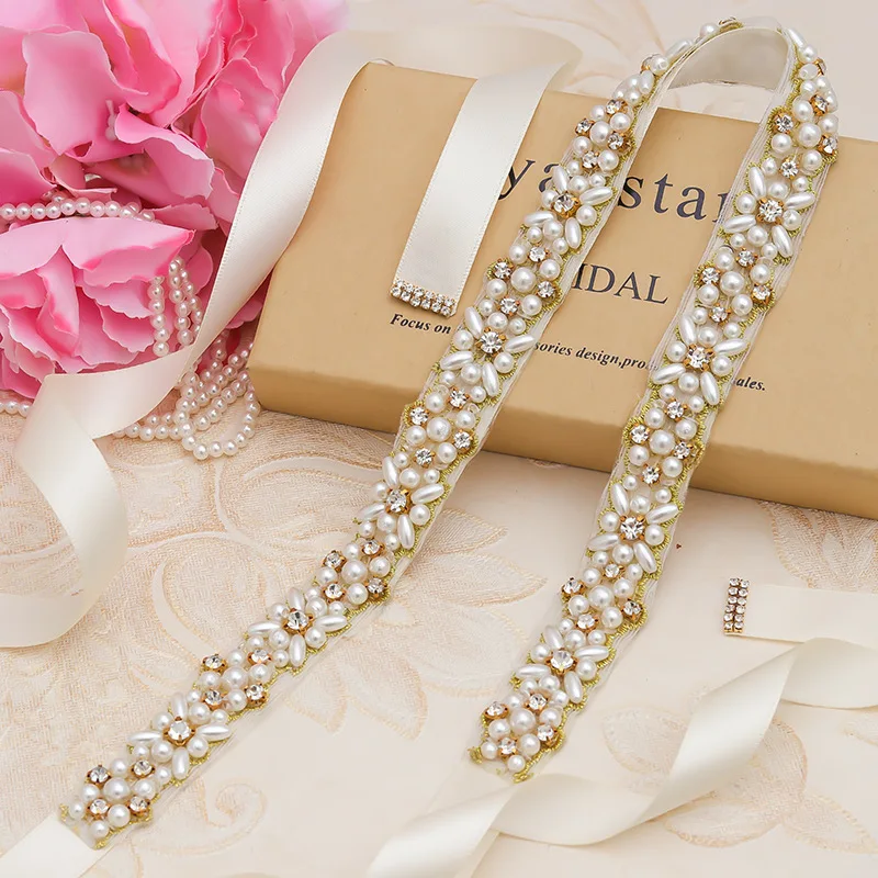 JLZXSY Handmade Pearl Beaded Bridal Wedding Belt Sash, Rhinestone Crystal  Belt for Brides Bridesmaid Women Prom Dresses - AliExpress 200000297