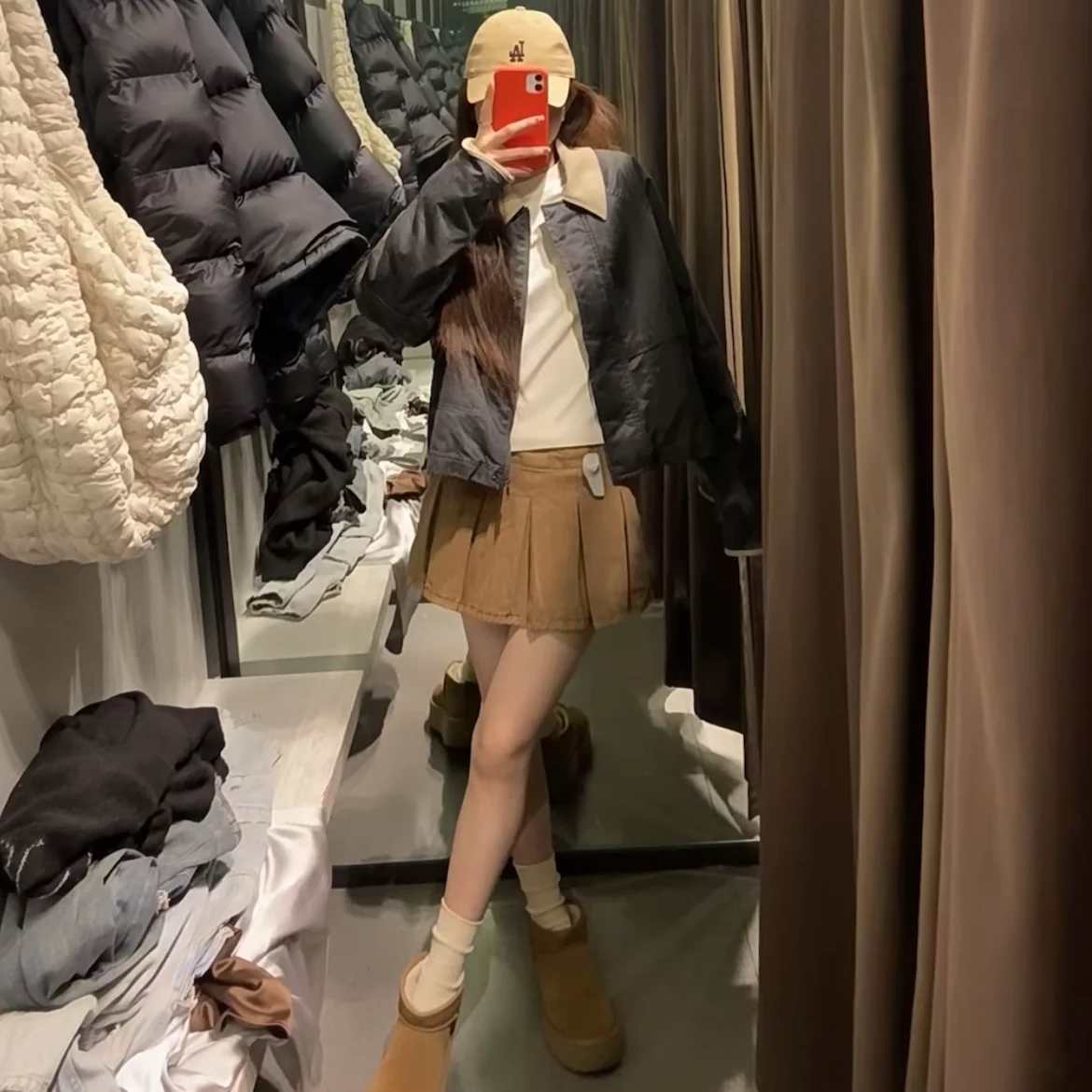 Neue ZA Damen-Jaset-Mantel aus gewachstem Leder, lockere Passform, Farbe, Blo-Kragen, schlankmachende Oberbekleidung, Ele Sle Ort-Mantel für Damen