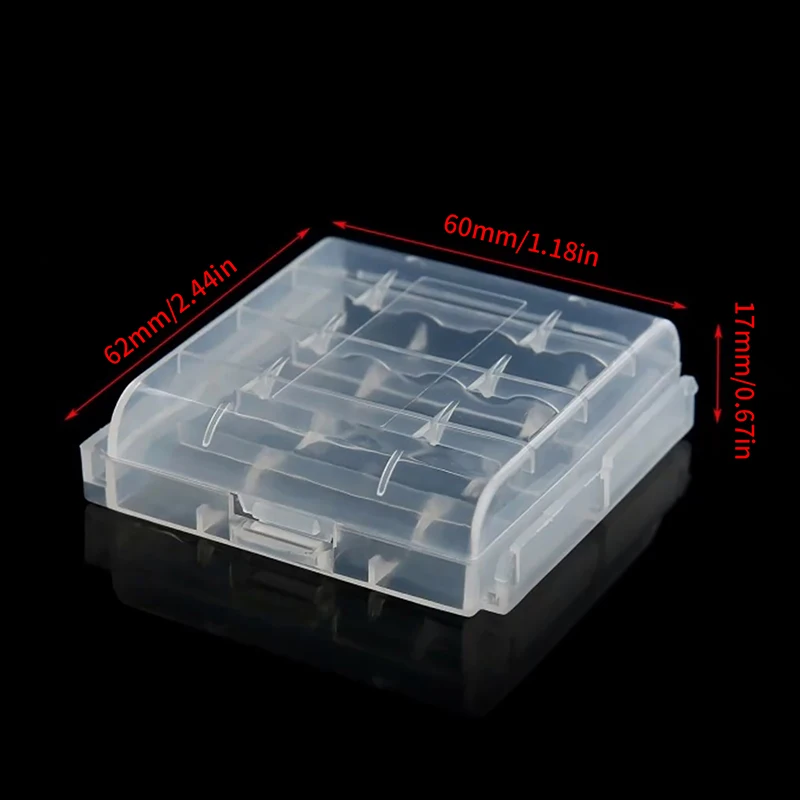 1pc 2 4 8 Slots AA AAA Battery Storage Box Hard Plastic Case Cover Holder Protecting Case With Clips For Battery Storage Box