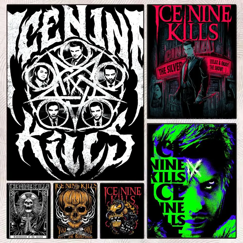 Ice N-Nine Kills Band Poster HD Art Mural Wallart Poster for Home Room Decoration DIY Vintage Print Decor