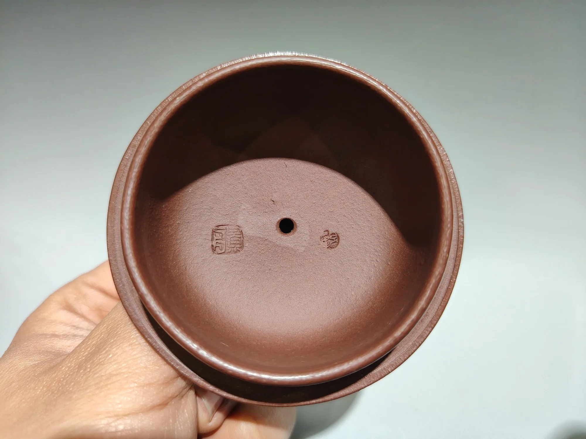 Folk Yixing Purple Clay Pot Old Purple Mud Shangxinqiao Pot Virtual flat pot teapot kettle tea ceremony Amass wealth Ornaments