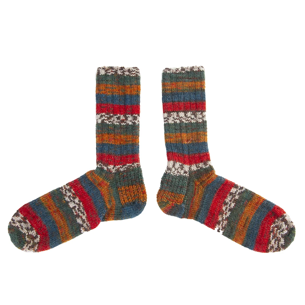 Hand Made  Silver Thread Infused Wool Socks Christmas Socks