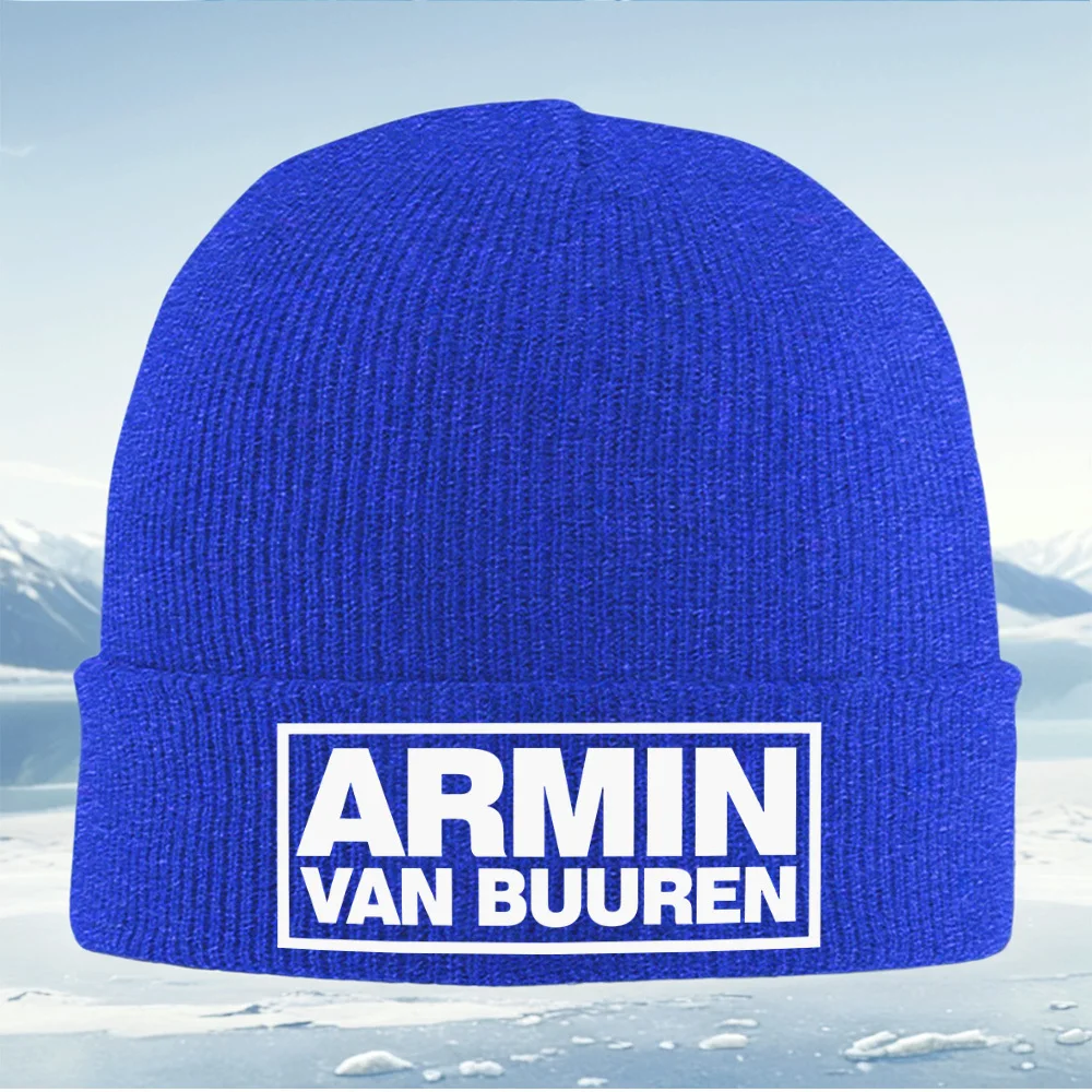 Lettres blanches audacieuses sur bloc noir hommes femmes unisexe tricoté chapeau bonnet pull casquette hiver thermique chaud noël cyclisme en plein air