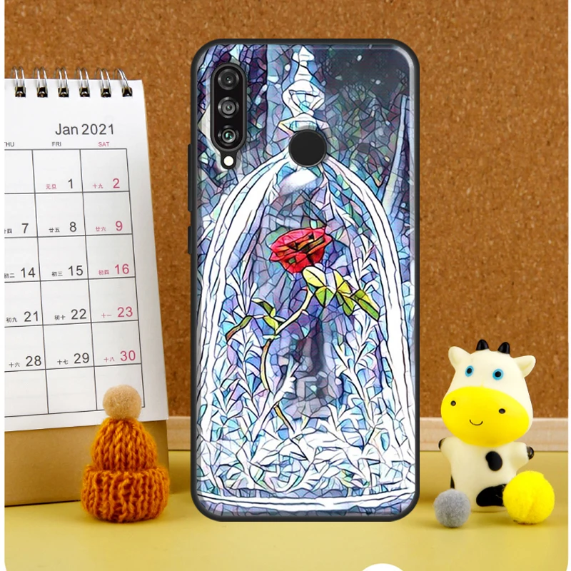 Stained Glass Rose Galaxys Case For Huawei Nova Y70 Y60 Y61 Y91 Y90 10 9 SE 5T 7i 8i 11i 11 P20 P40 Lite P30 Pro Cover