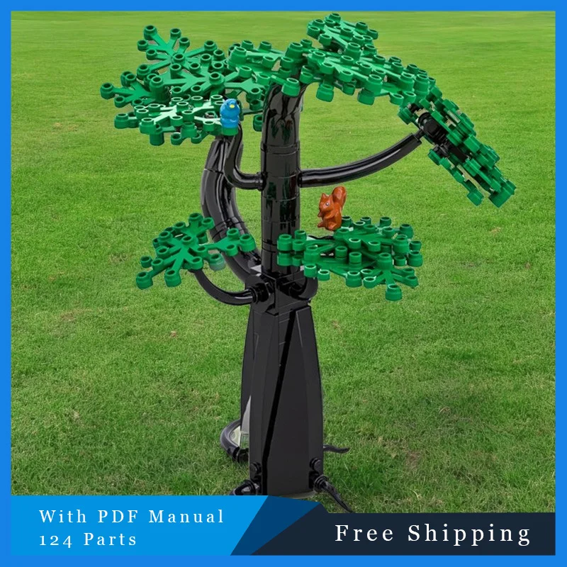 124 قطعة MOC الإبداعية الشهيرة القلعة الرجعية شجرة اللبنات مجموعة الكبار نموذج لتقوم بها بنفسك الطوب ألعاب أطفال مهرجان هدية الكريسماس #5