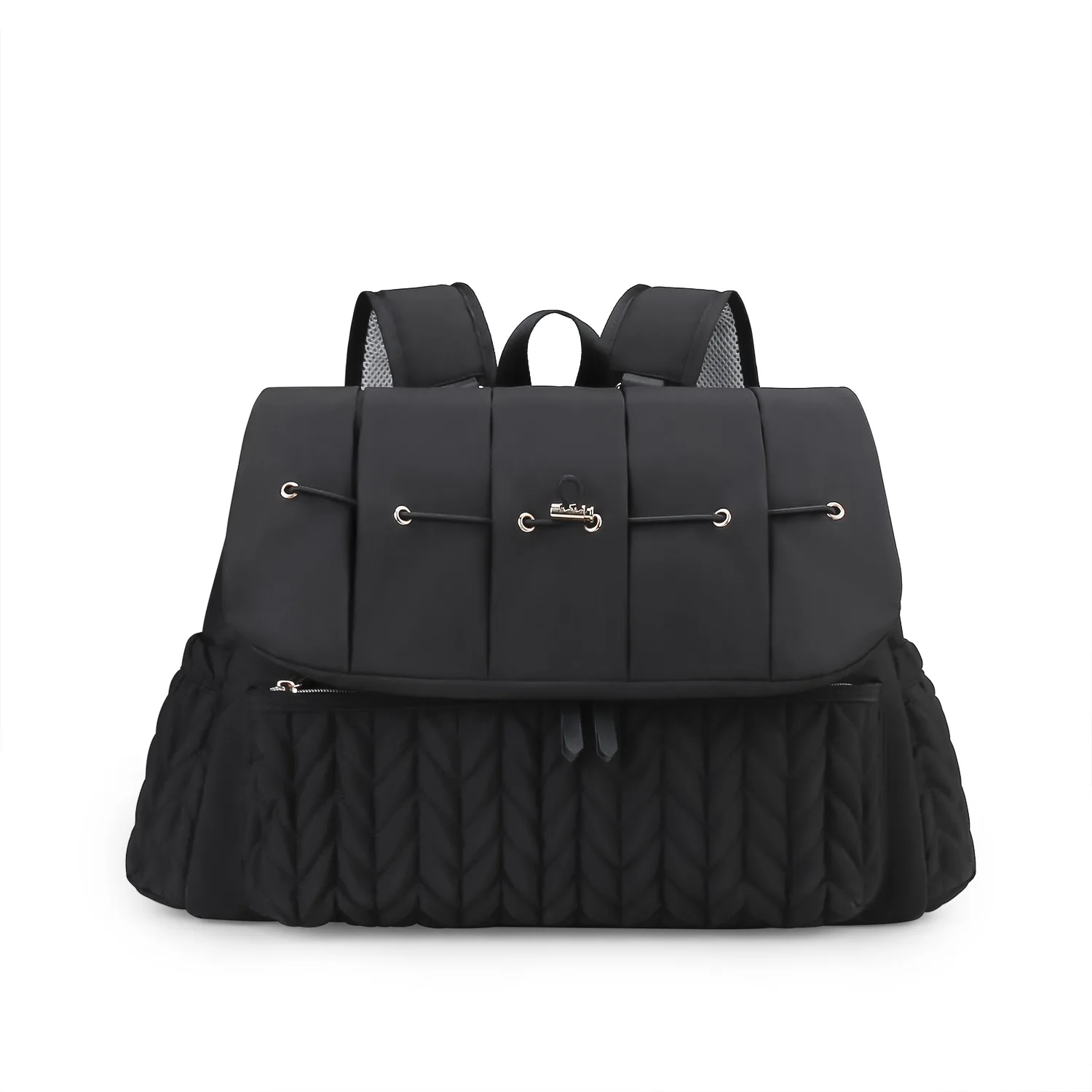 fashionable-quilted-large-capacity-multi-functional-black-backpack-for-young-women-outdoor-dual-shoulder-bag-youth-outdoor