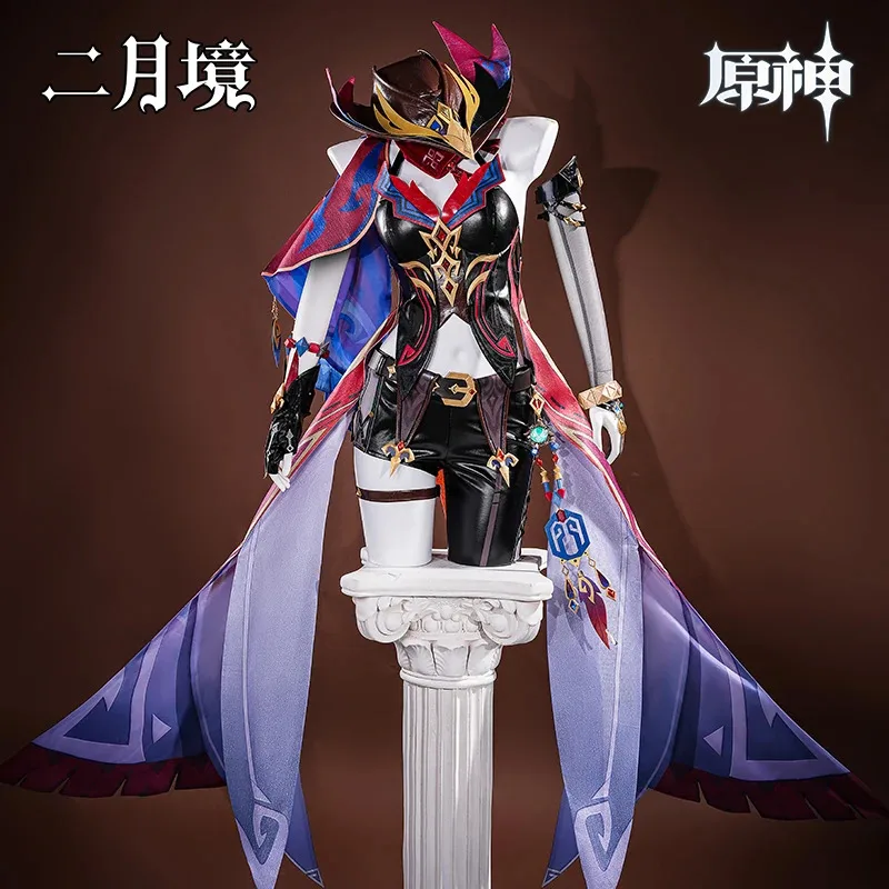 게임 Genshin Impact Chasca 코스프레 의상 가발 드레스 유니폼 모자 귀걸이 반지 Natlan 할로윈 파티 여성용 소품;6,r