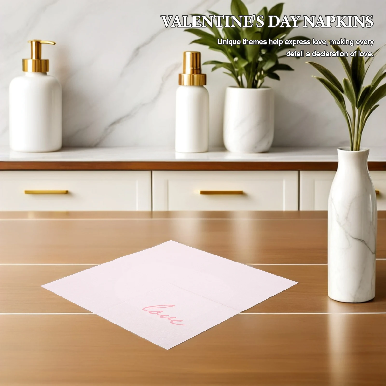 

80pcs Valentine'S Day Paper Guest Napkin: Romantic Printed Disposable Tissue Napkins For Party Wedding Shower Holiday