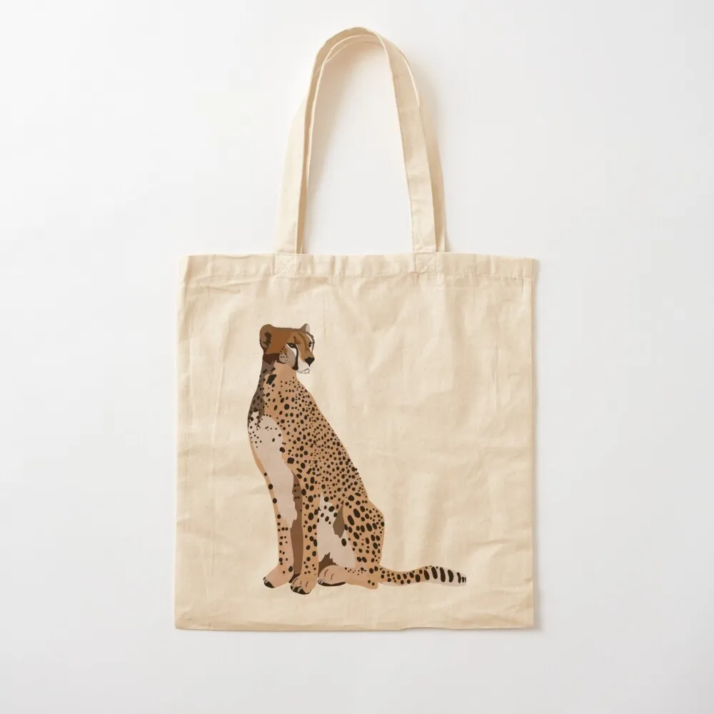 

C is for Cheetah Tote Bag Portable shopping bag hand bag large size bags tote men's Canvas Tote