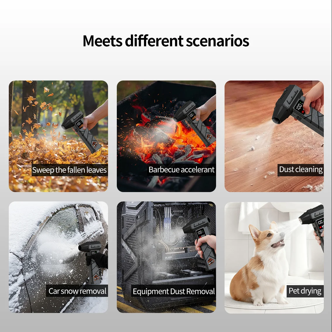 F1 توربو مروحة نفاثة منفاخ هواء قوي منفضة مكنسة كهربائية إمدادات الطاقة في حالات الطوارئ ، ضغط الرياح 800 جرام وسرعة الرياح 65 متر/الثانية تهب #6