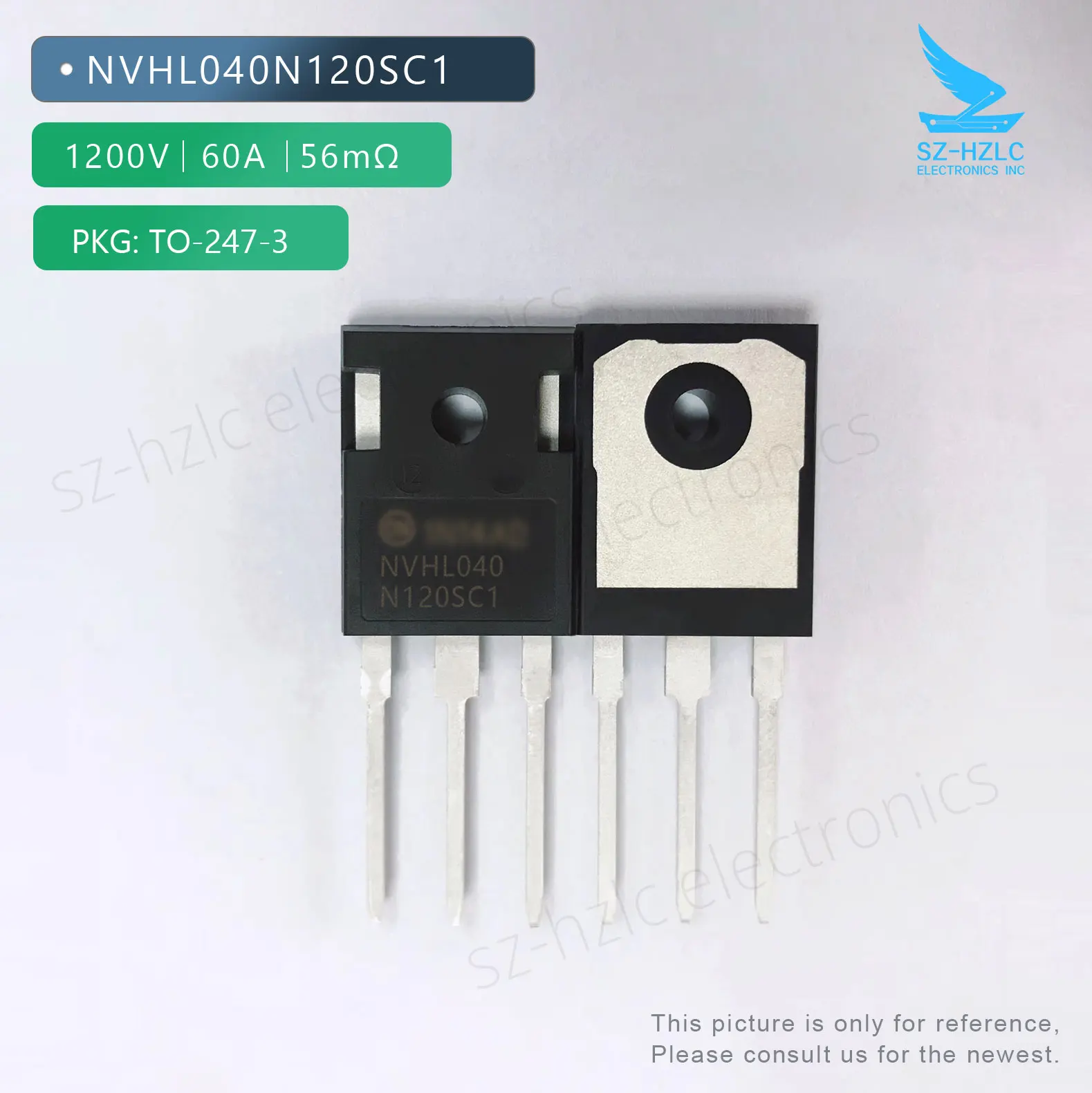 

NVHL040N120SC1 SICFET Nmos 1200V 60A 56mΩ TO247-3 NVHL040