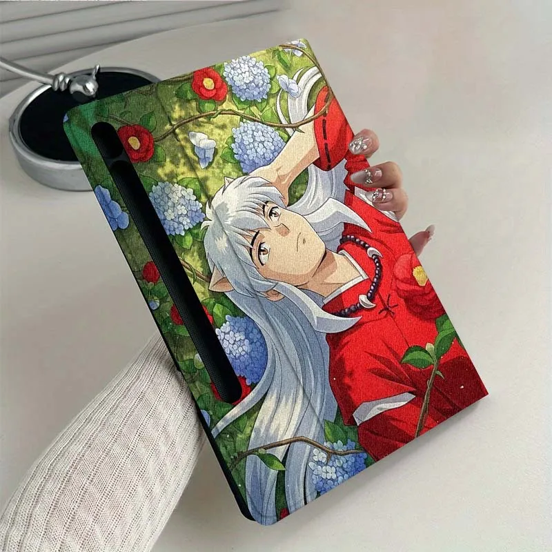 إينوياشا الفن شعبية أنيمي لسامسونج غالاكسي تاب S9 S10 S6 S7 S8 FE زائد لايت بوصة غطاء قابل للطي اللوحي