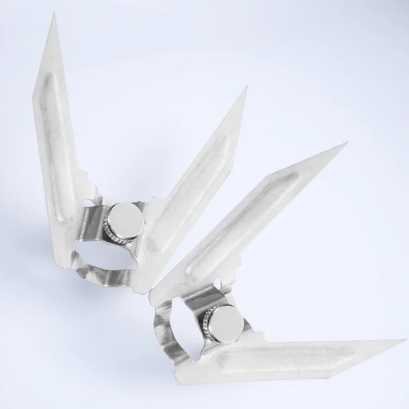 Asador de acero inoxidable para pollo, tenedor, herramienta para parrilla de barbacoa, brochetas de carne giratorias para el hogar, accesorio de cocina, 2 uds.