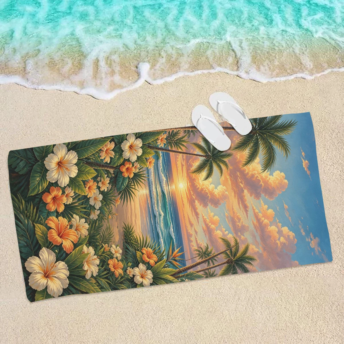 Polyester Beach Towel - Versatile Towel for Swimming, Fitness, Camping, Yoga, Travel and Beach Activities