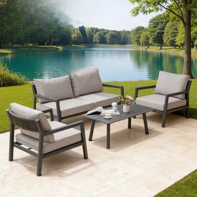 

Customized Outdoor Rattan Sofa Courtyard Villa Balcony Rattan Chair Terrace Garden Furniture Disassembly And Assembly Small Sofa