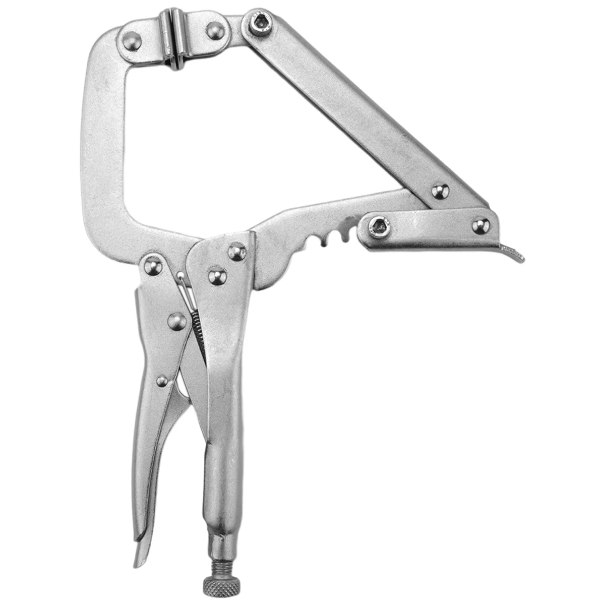 

4-Point Locking Pliers Quick Adjustable Width of C-Clamp Holding From 2In. to 5In. Locking Pliers