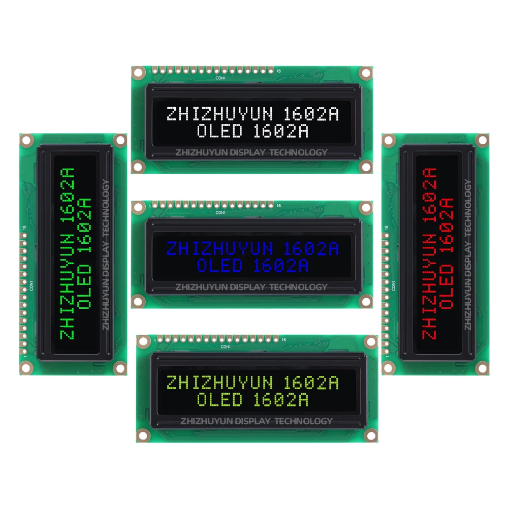 Imagem -06 - Módulo Lcd Tela de Exibição Carta Verde Temperatura de Trabalho Tela de Exibição Oled Lcm Filme Preto 16*2 Caracteres40 Mais 80 Eh1602a