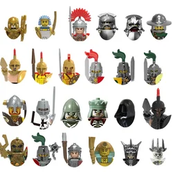 Ortaçağ askeri asker bebek yapı taşı firavun Viking savaşçı mısır savaşçı baş gladifigures rakamlar çocuk oyuncağı hediyeler