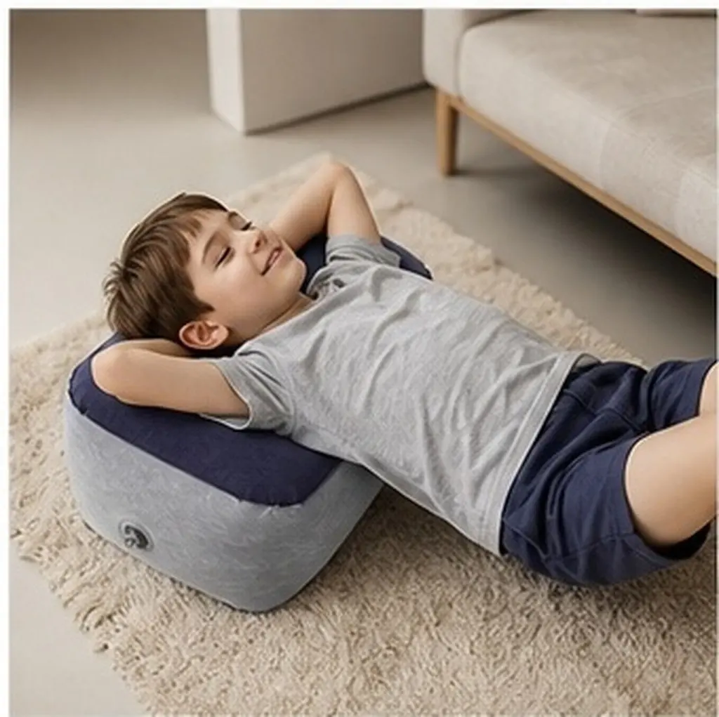 Inflatable Travel Foot Rest Pillow Leg Airplane Footrest Halloween Christmas Inflatable Leg Rest Pillow Train