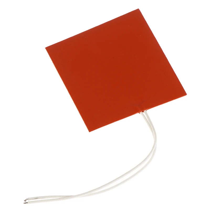 1Pc 40W 12V Silicone Heating Pad - Flexible Waterproof Square Rubber Heat Mat For 3D Printer Heated Bed Plate Accessory