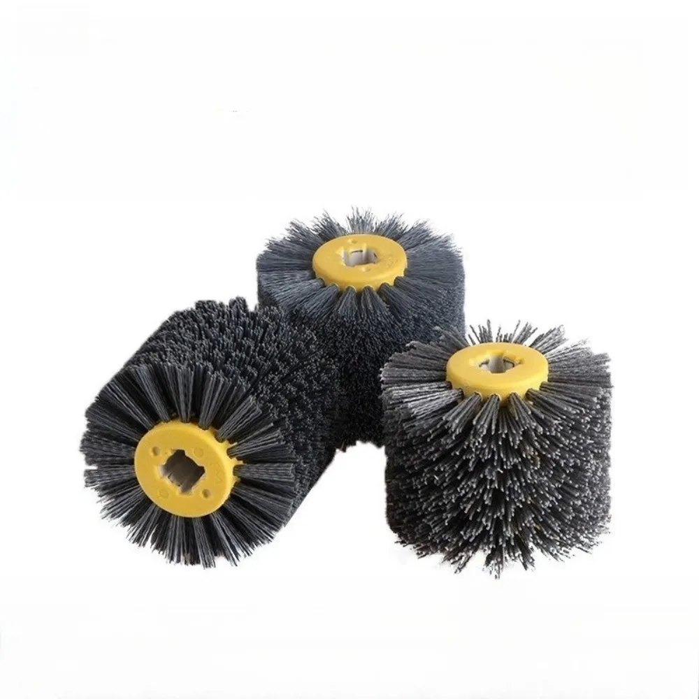 1 pcs 120x100x19mm Nylon Abrasive Wire Drum Polishing Wheel Electric Brush for Woodworking Metalworking deburring Renovation