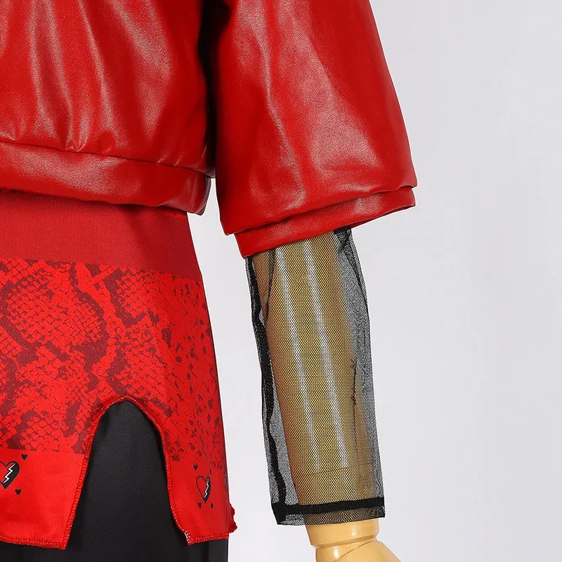 أزياء الهالوين أحفاد الفيلم التأثيرية للأطفال فيلم صعود الأحمر كلوي فستان الأميرة الفتيات سترة معطف السراويل Uniform5