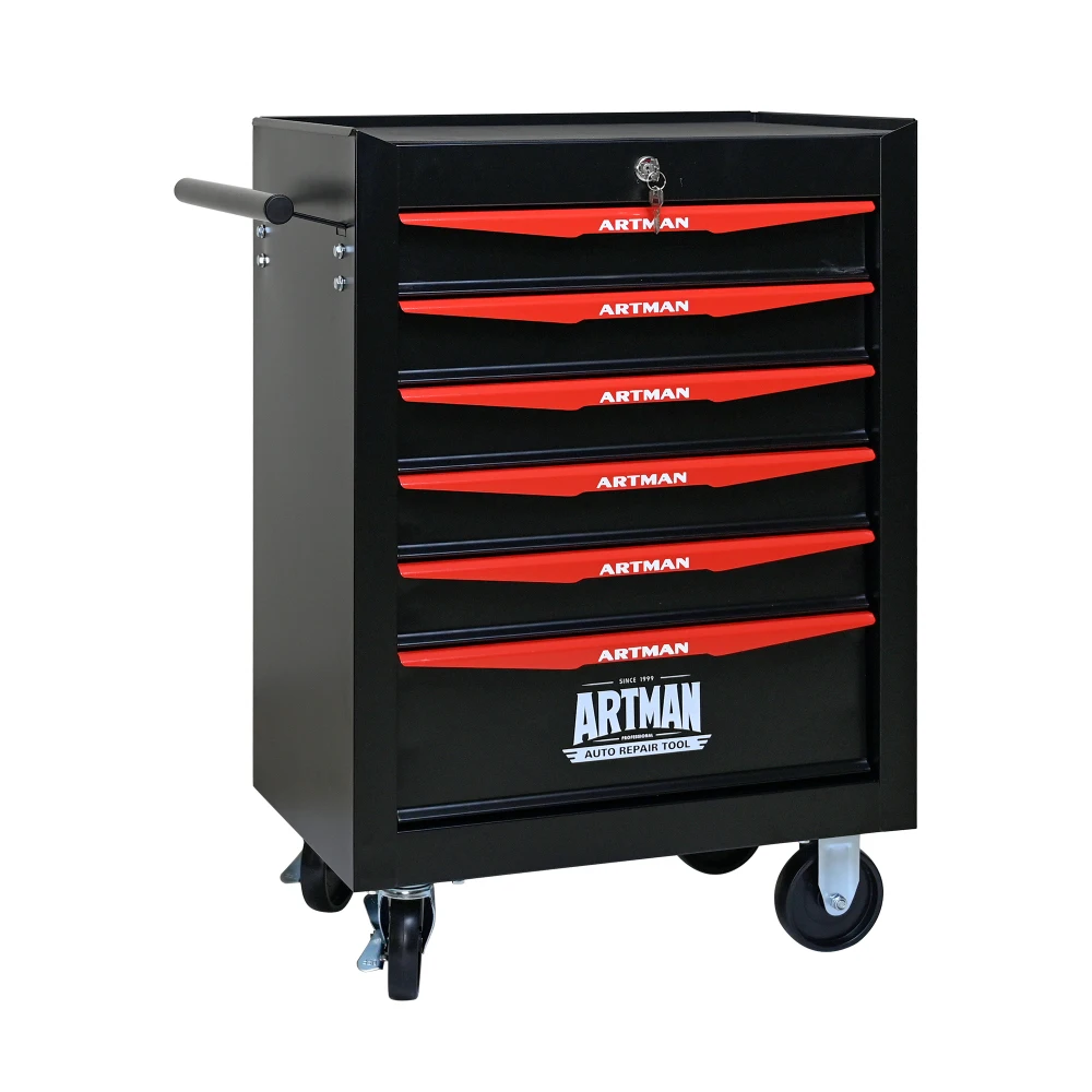 

Rolling Metal Tool Chest with 6 Drawers, 20" 6-Drawer Tool Chest Cabinet with Ball Bearing Drawer Slides, Steel Tool Storage