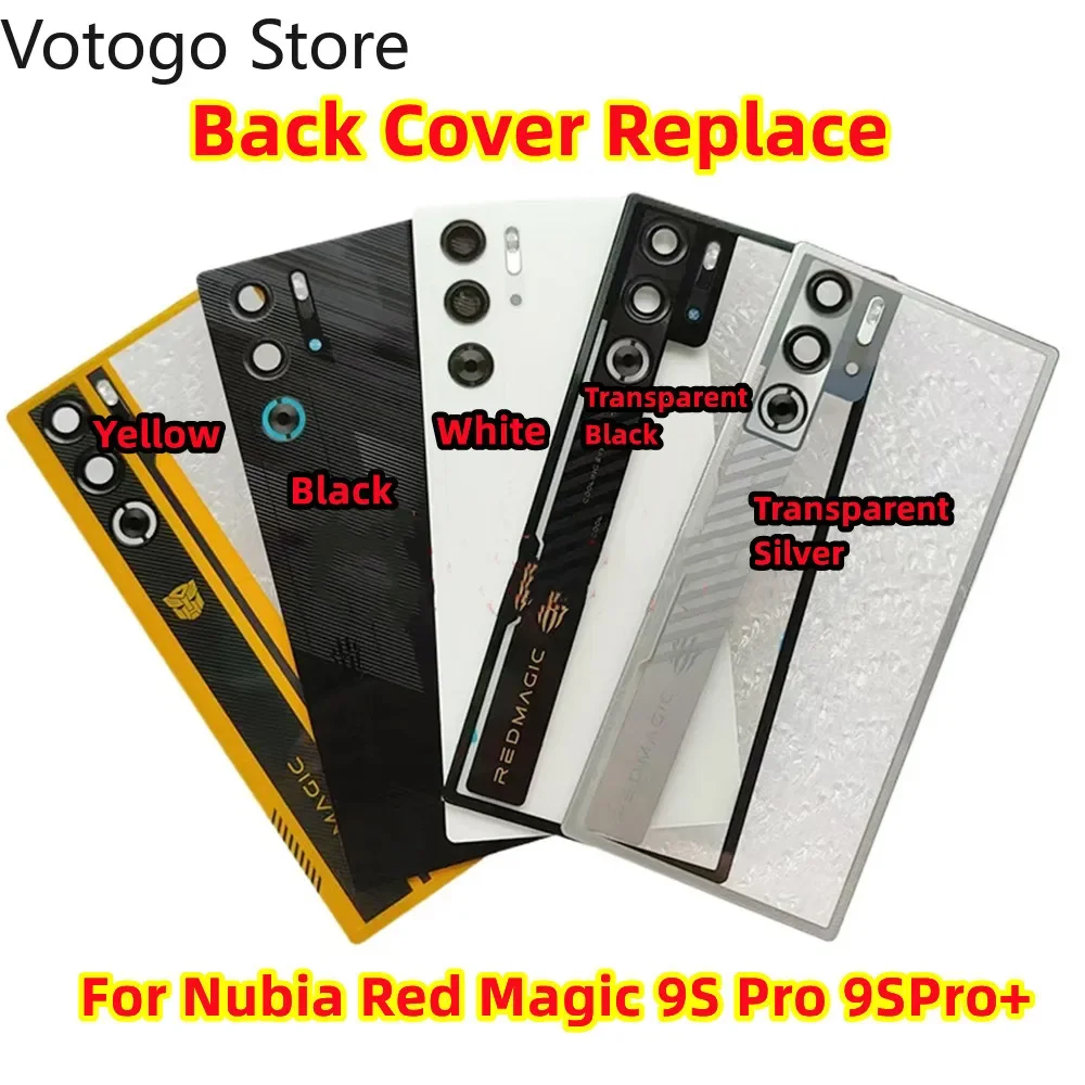 Rear Battery Housing Original For Nubia Red Magic 9 Pro 9S Pro+ Plus 5G ZTE Back Cover Glass Case Door Shell NX769J Replacement