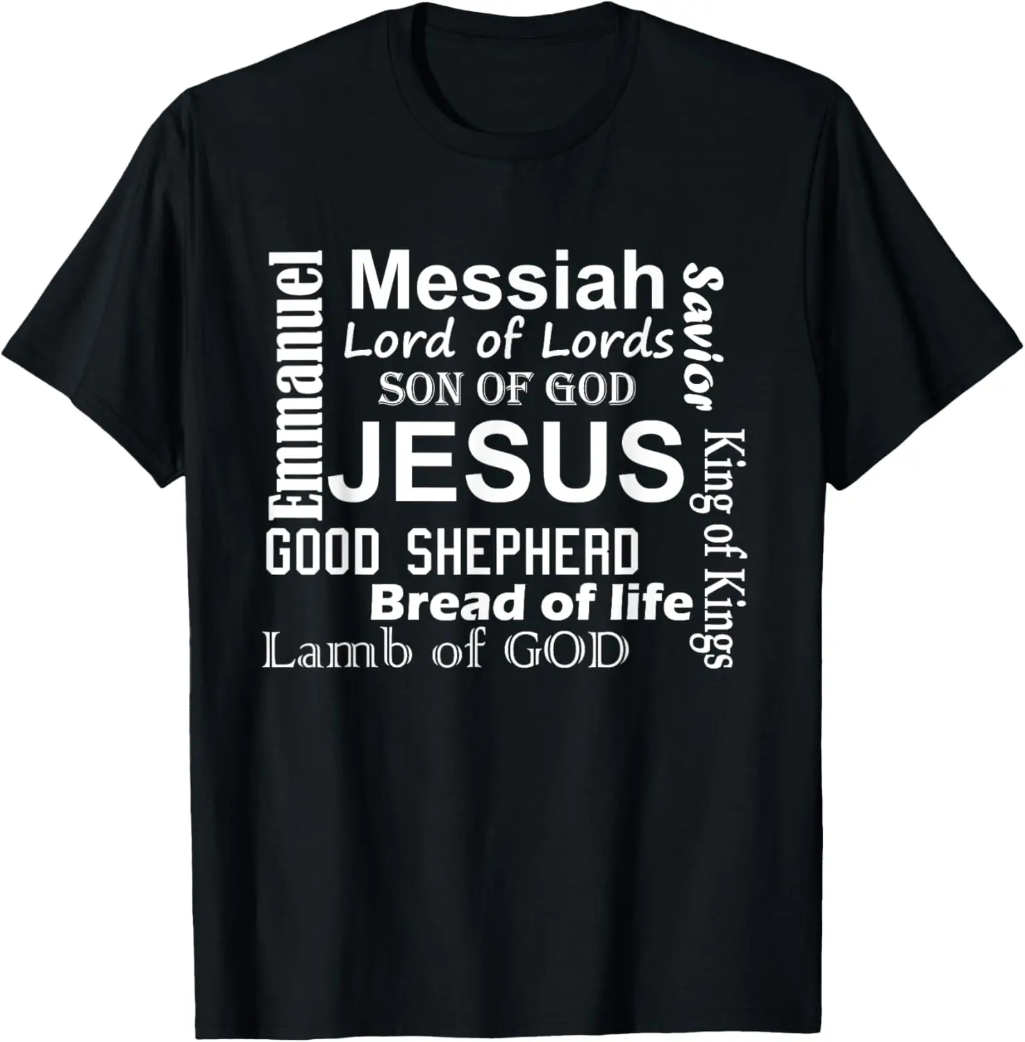 

New t-shirt - Names of Jesus T-Shirt Christian Religious Church Shirt
