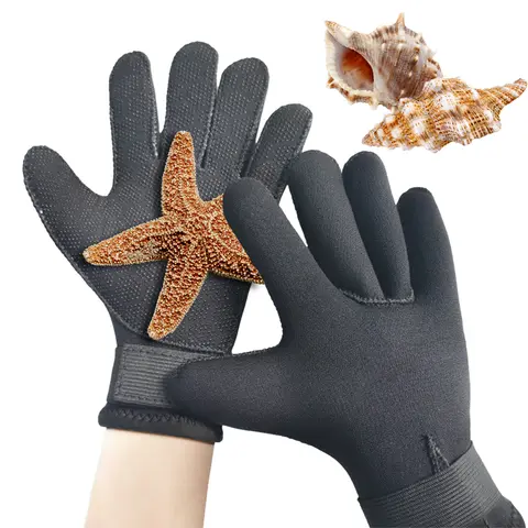 Rękawice neoprenowe do nurkowania 3mm, wodoodporne rękawice do pianki, ciepłe rękawice do wędkowania na zewnątrz, idealne do pływania zimą.