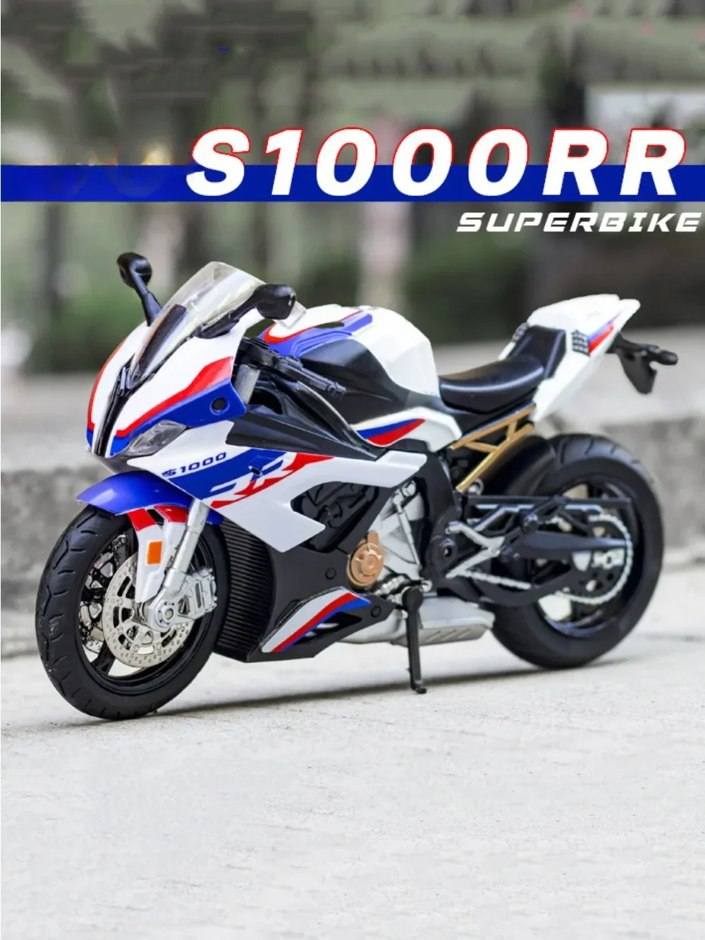 

Масштаб 1:12 S1000RR Модель игрушки Автомобиль Литой под давлением Сплав Внедорожный мотоцикл Переднее колесо Рулевое управление Звук Свет Автомобиль Фестиваль Подарок для мальчиков