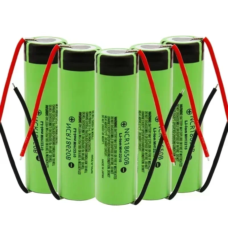 อุปกรณ์จ่ายไฟสําหรับโคมไฟ DIY ของแท้ 100% 18650, 3400mAh, 3.7V, NCR18650B, 1-10 ชิ้น